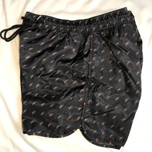 SILK LIKE - TRACK SHORTS - LGBTQ LOGO - S